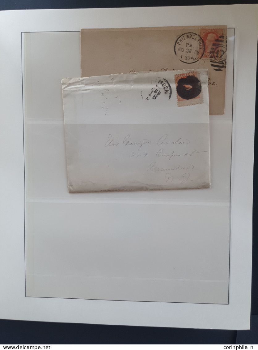 Cover 1850-1920 ca. about 140 covers/postal stationery including stampless in ring binder