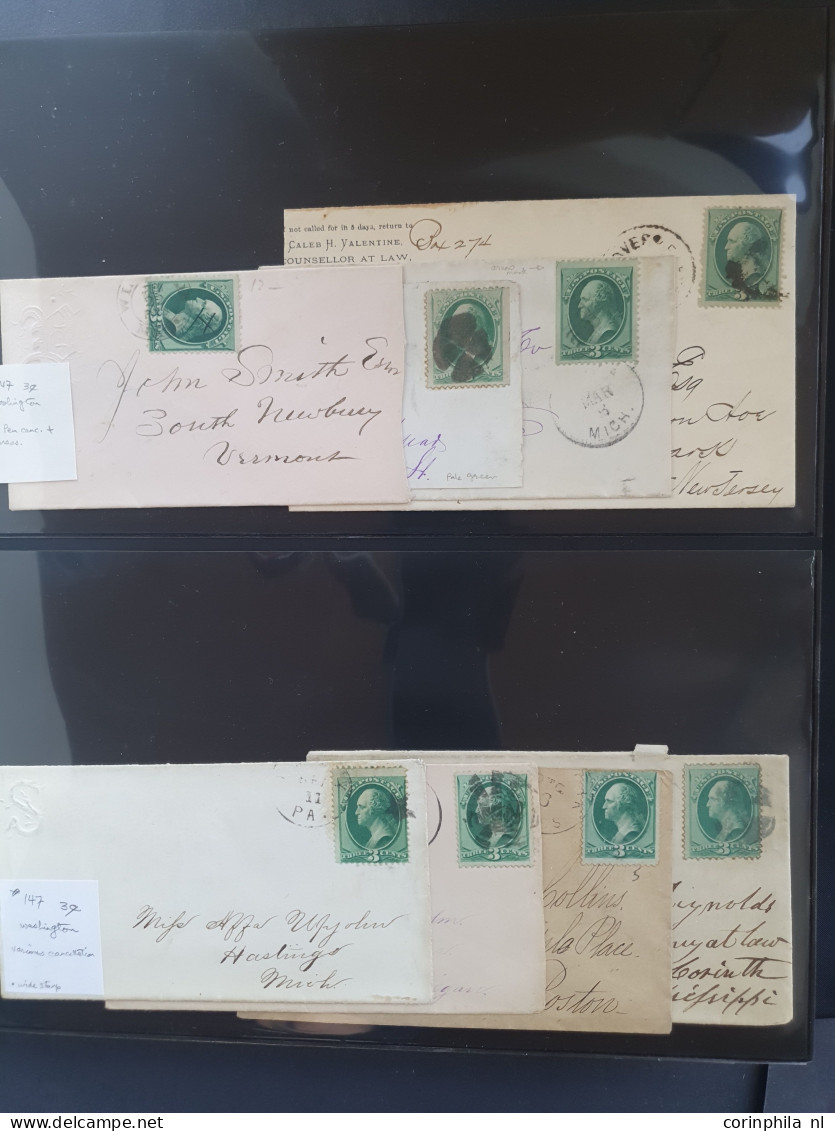 Cover 1850-1920 ca. about 140 covers/postal stationery including stampless in ring binder