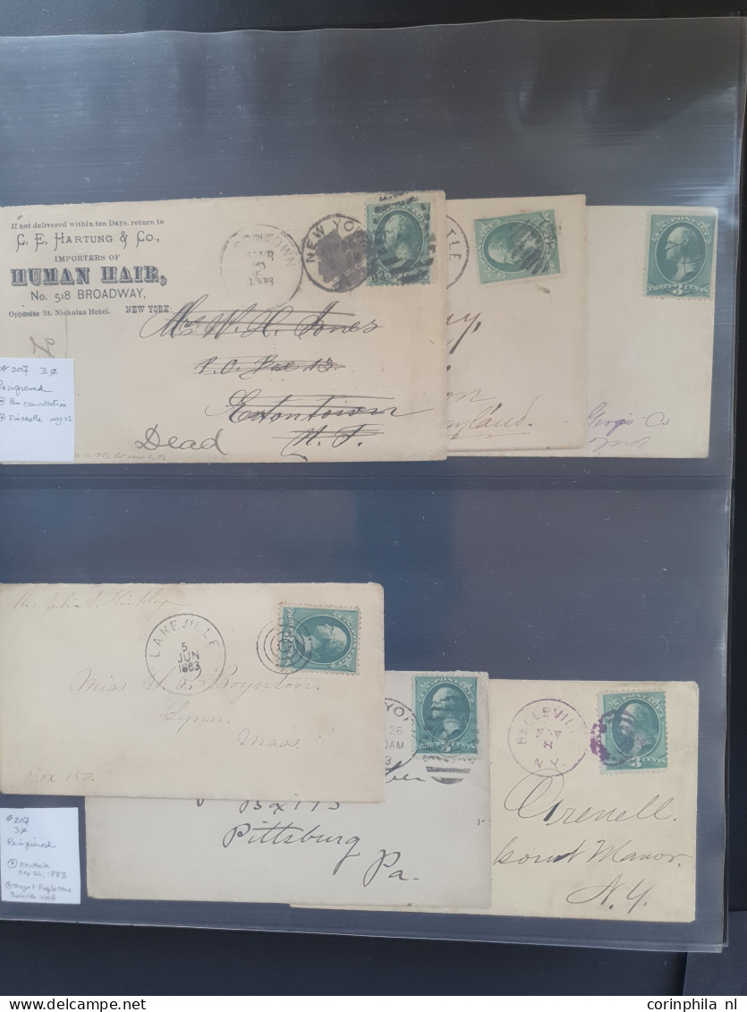 Cover 1850-1920 ca. about 140 covers/postal stationery including stampless in ring binder