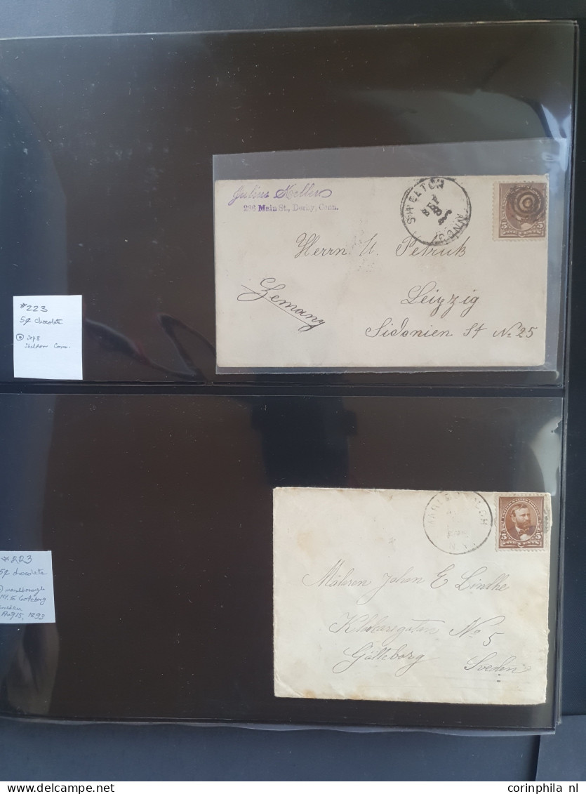 Cover 1850-1920 ca. about 140 covers/postal stationery including stampless in ring binder