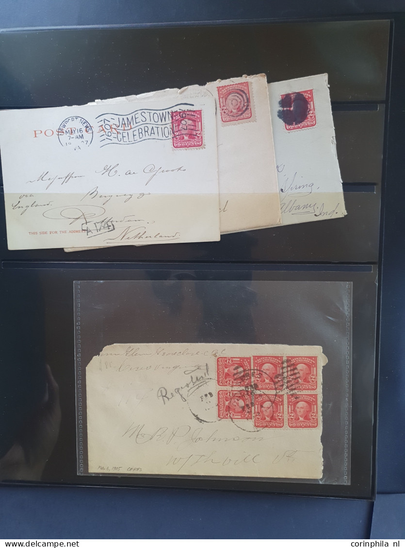 Cover 1850-1920 ca. about 140 covers/postal stationery including stampless in ring binder