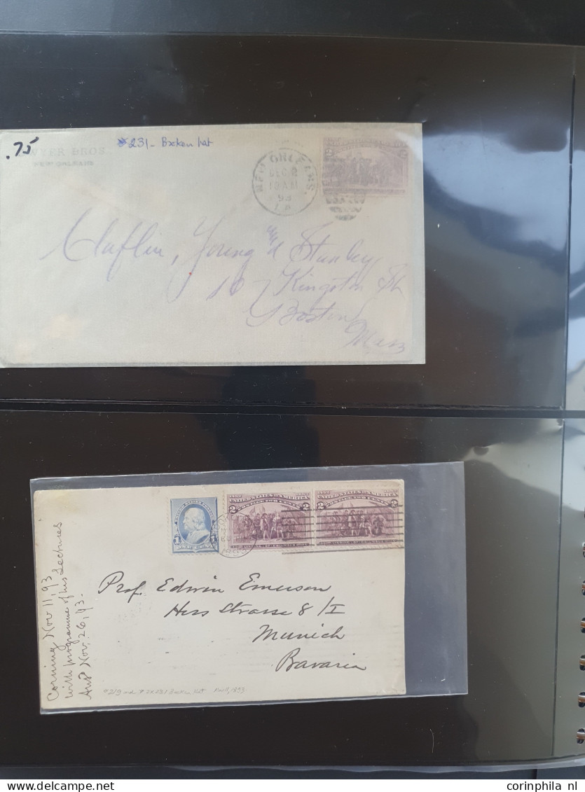 Cover 1850-1920 ca. about 140 covers/postal stationery including stampless in ring binder