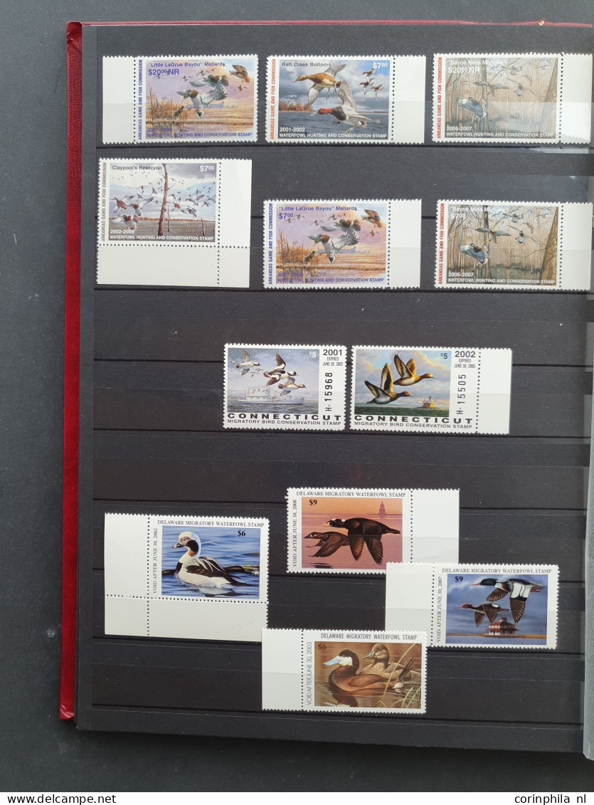 1934/2007 onwards Duckstamps collection with about approx. 200 stamps used, (*) and some */** and approx. 60 Migratory B