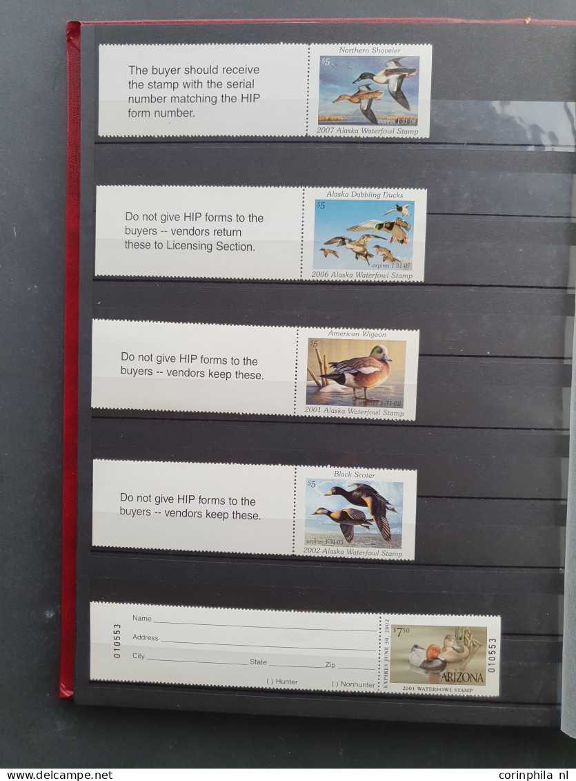 1934/2007 onwards Duckstamps collection with about approx. 200 stamps used, (*) and some */** and approx. 60 Migratory B