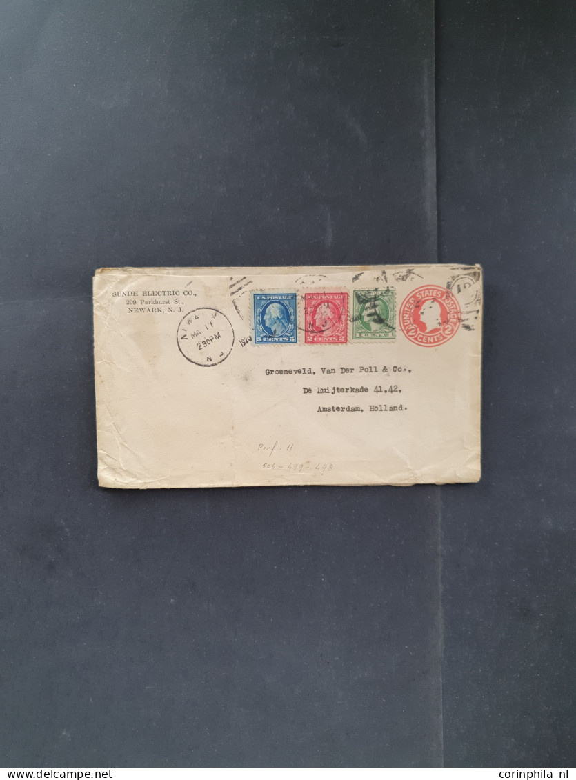 1850-1950 ca. onwards,  400 covers mostly airmail and postal stationary (used) including postmarks (town, corks, Boston 