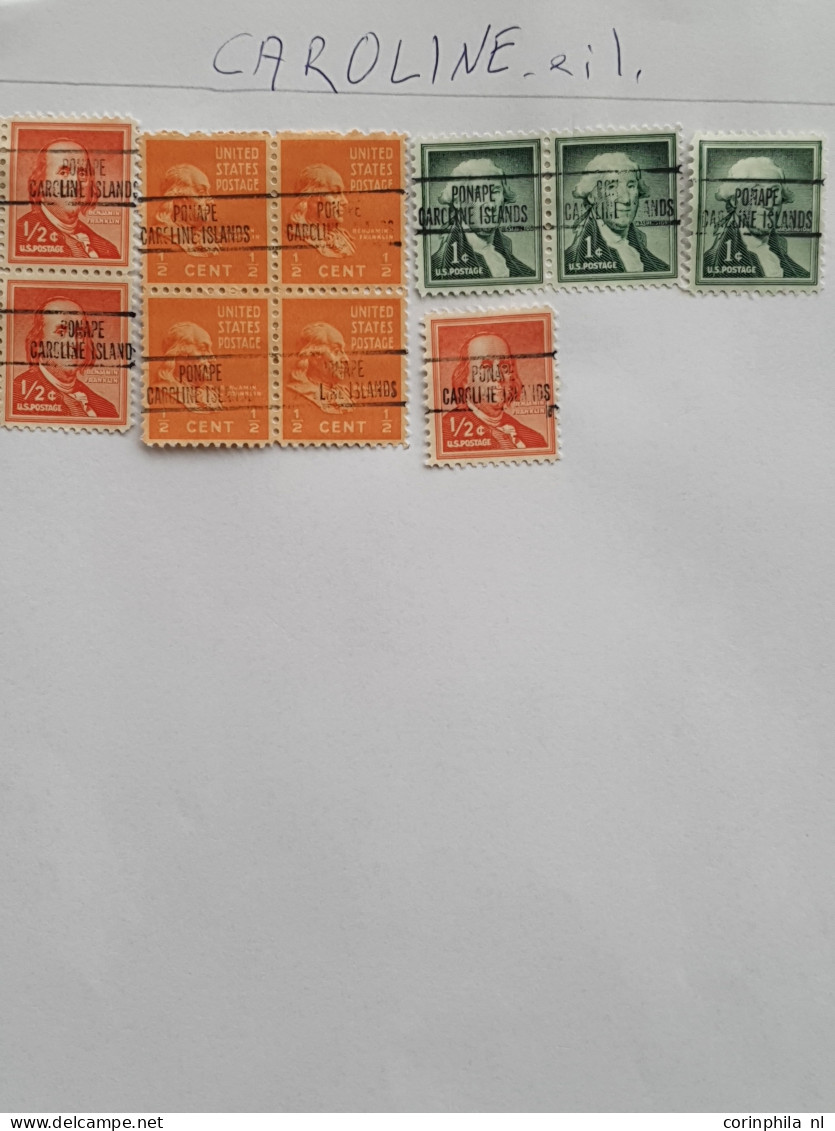 1922c. Onwards Possessions Collection precancels From Canal Zone, Caronline Islands, Guam, Porto Rico, Samoa And Double  - Otros & Sin Clasificación