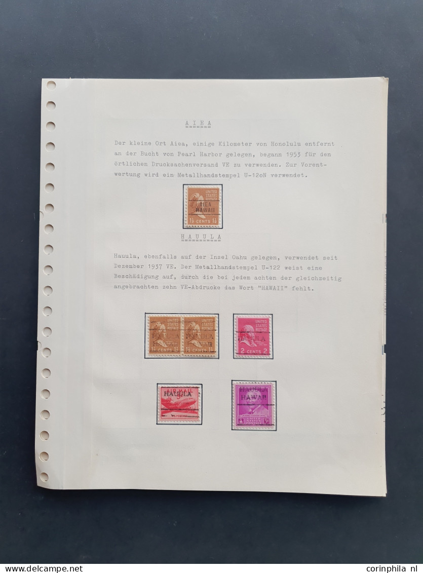 1922c. onwards Possessions collection precancels from Canal zone, Caronline Islands, Guam, Porto Rico, Samoa and Double 