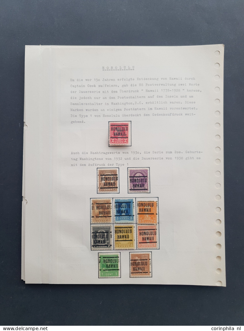 1922c. onwards Possessions collection precancels from Canal zone, Caronline Islands, Guam, Porto Rico, Samoa and Double 