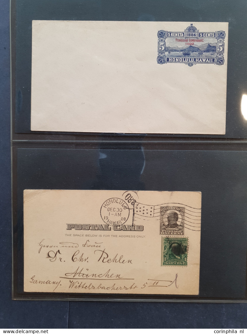 Cover 1884 Onwards, Postal Stationery Envelopes And Postal Cards Used And Unused With Some Duplicates Including Better I - Hawaii