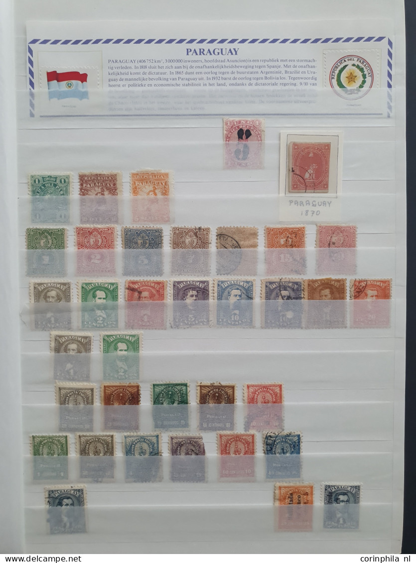 1870/2000c. used and */** collections Paraguay, Argentina, Brazil, Mexico, Nicaragua, Honduras, Cuba, Ecuador, Guatemala