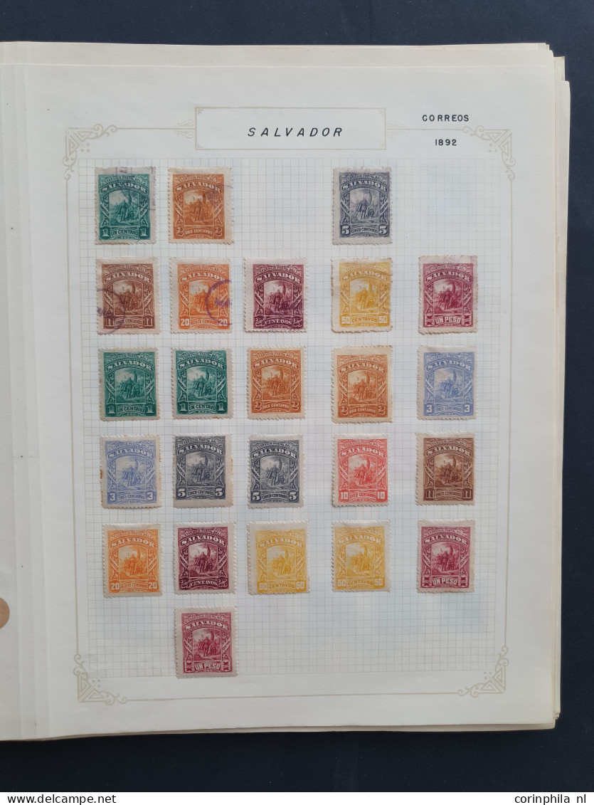 1867-1946, Collection Used And Unused On Album Leaves In Folder - El Salvador