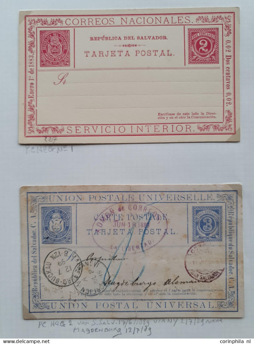 Cover 1882/1905, Collection Postal Cards And Postal Stationary (approx. 60) Including Many Better Items Including Foreig - El Salvador