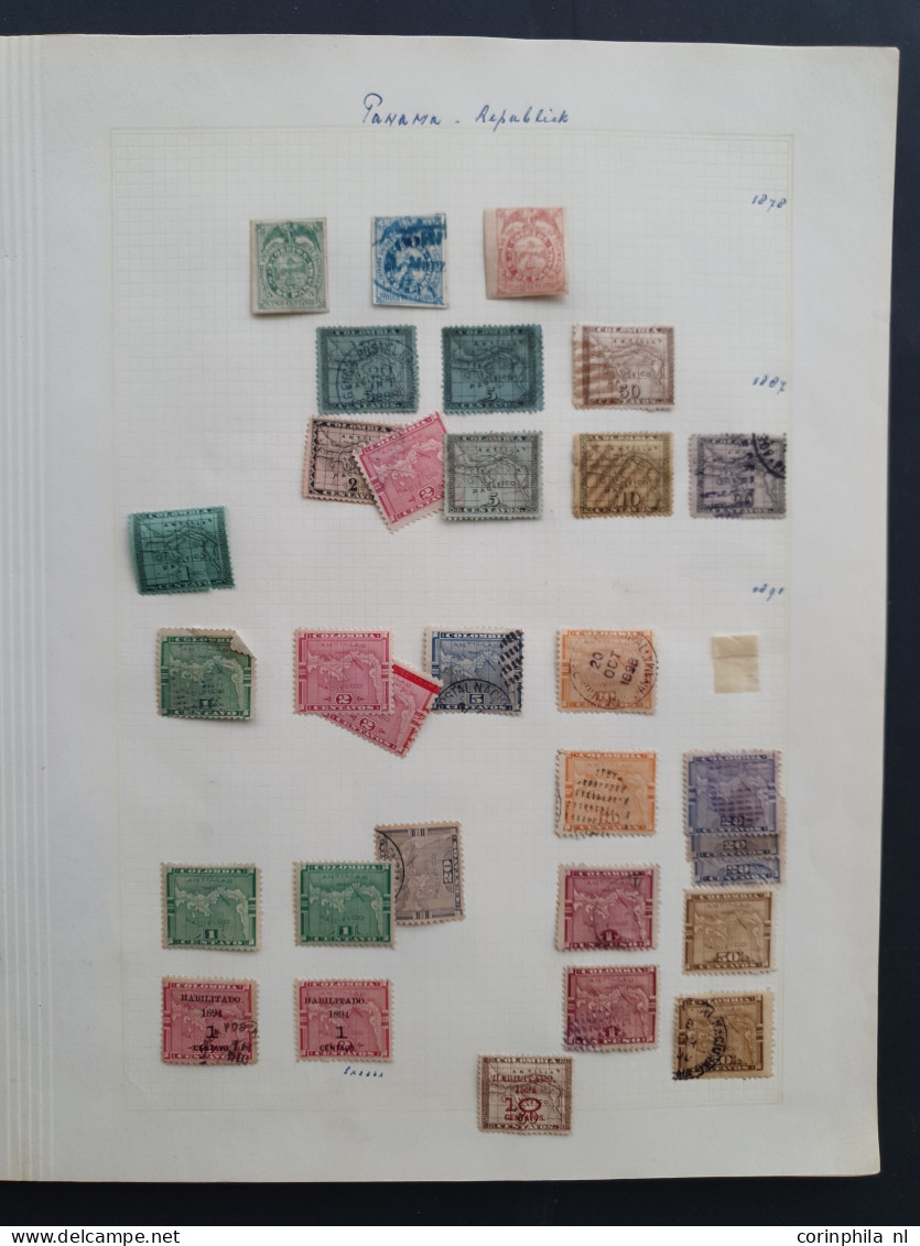 1878-1960, collection used and */** including Canal Zone on album leaves in folder