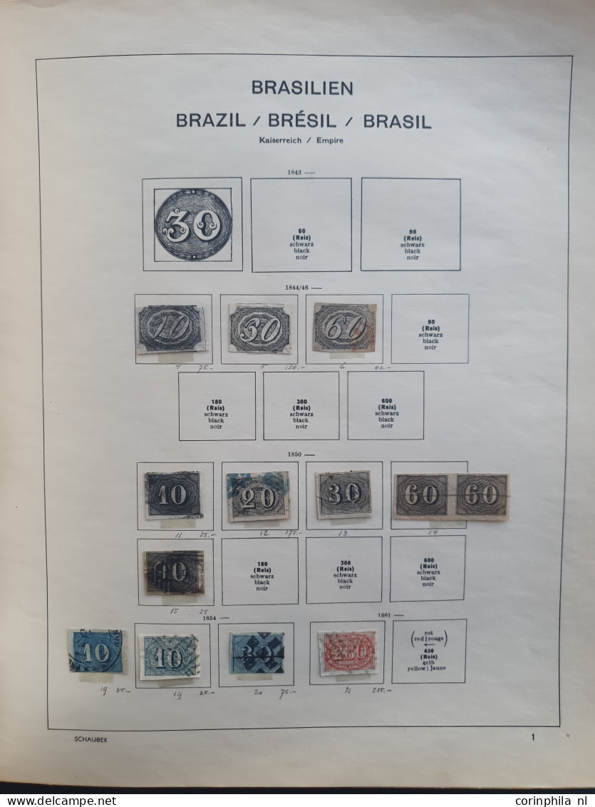 1844-1970, collection Argentina, Brazil and Chile with better classics in Schaubek album