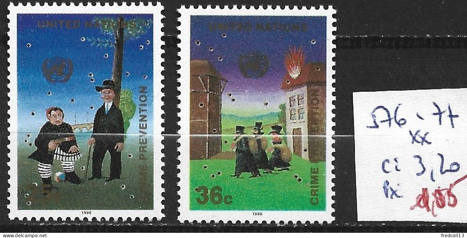 NATIONS UNIES OFFICE DE NEW-YORK 576-77 ** Côte 3.20 € - Unused Stamps