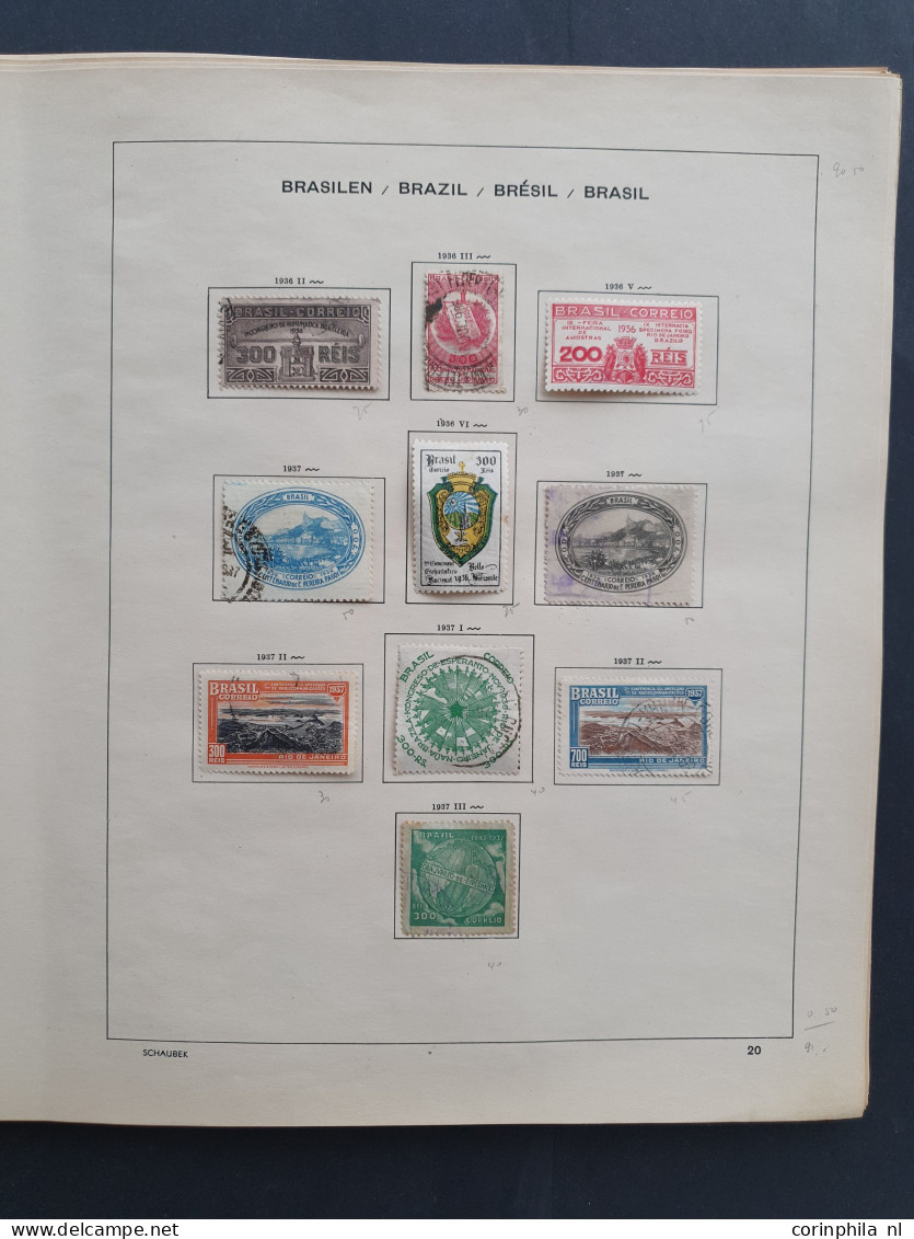 1843-1956, collection used and */** with better material and Varig on album leaves in folder