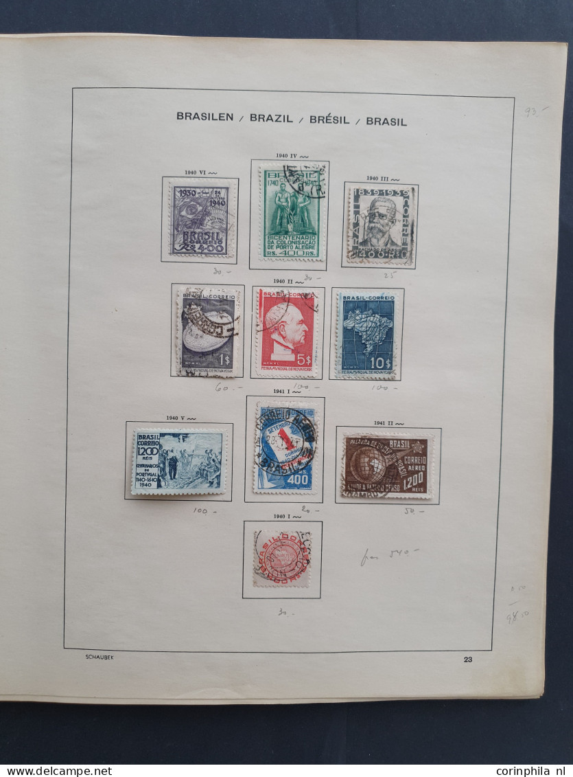 1843-1956, collection used and */** with better material and Varig on album leaves in folder