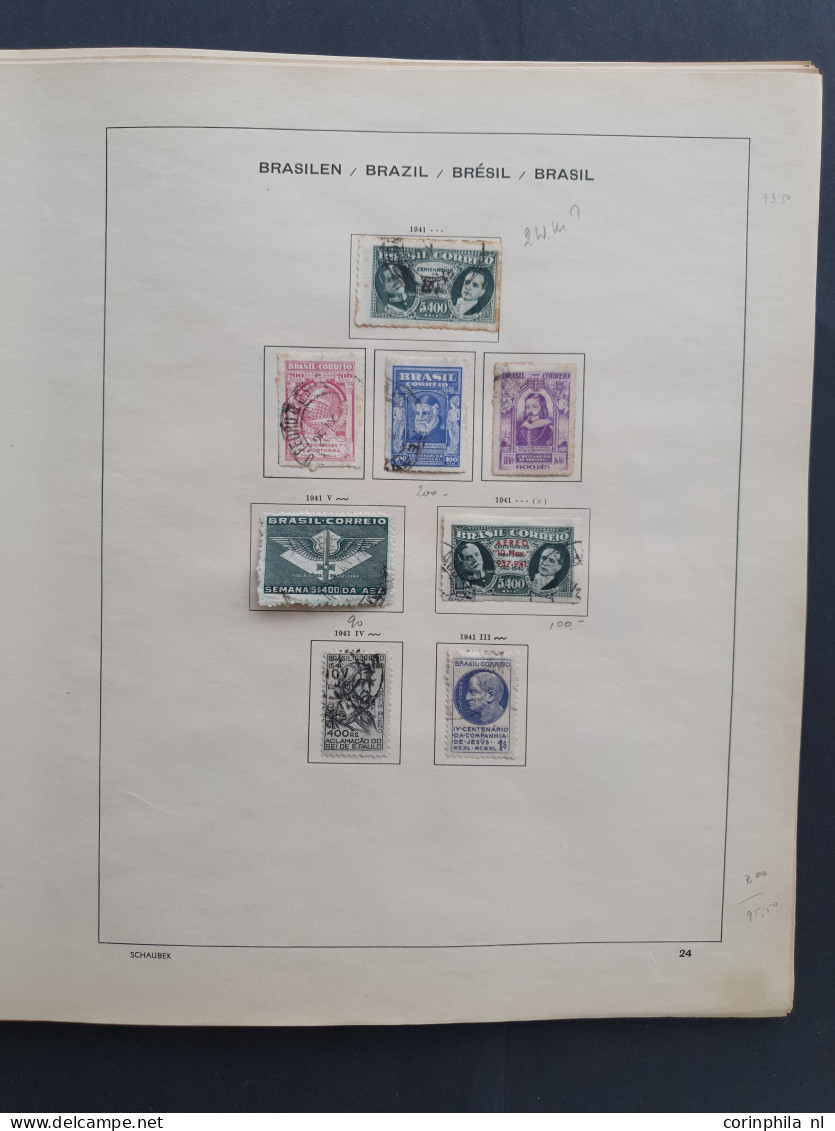 1843-1956, collection used and */** with better material and Varig on album leaves in folder