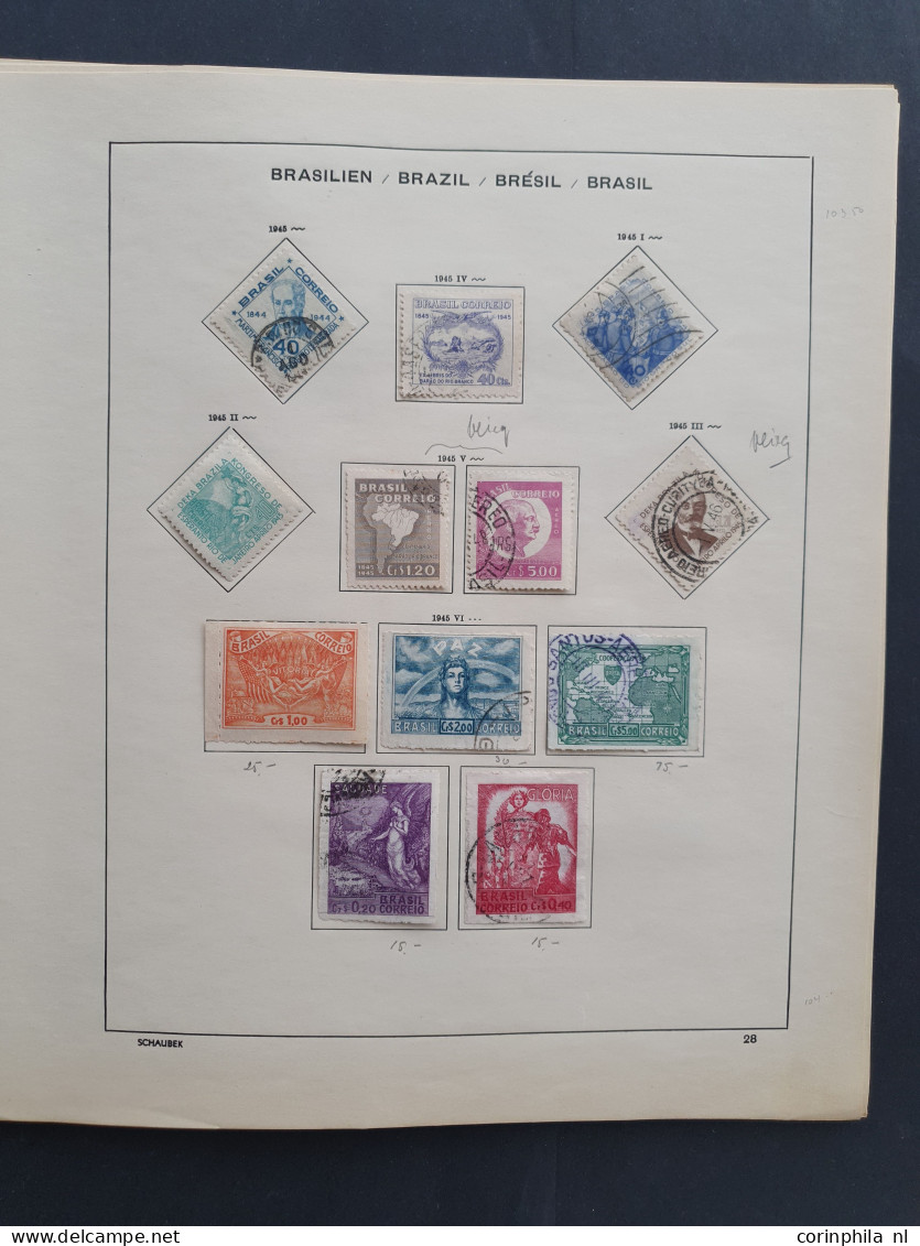 1843-1956, collection used and */** with better material and Varig on album leaves in folder