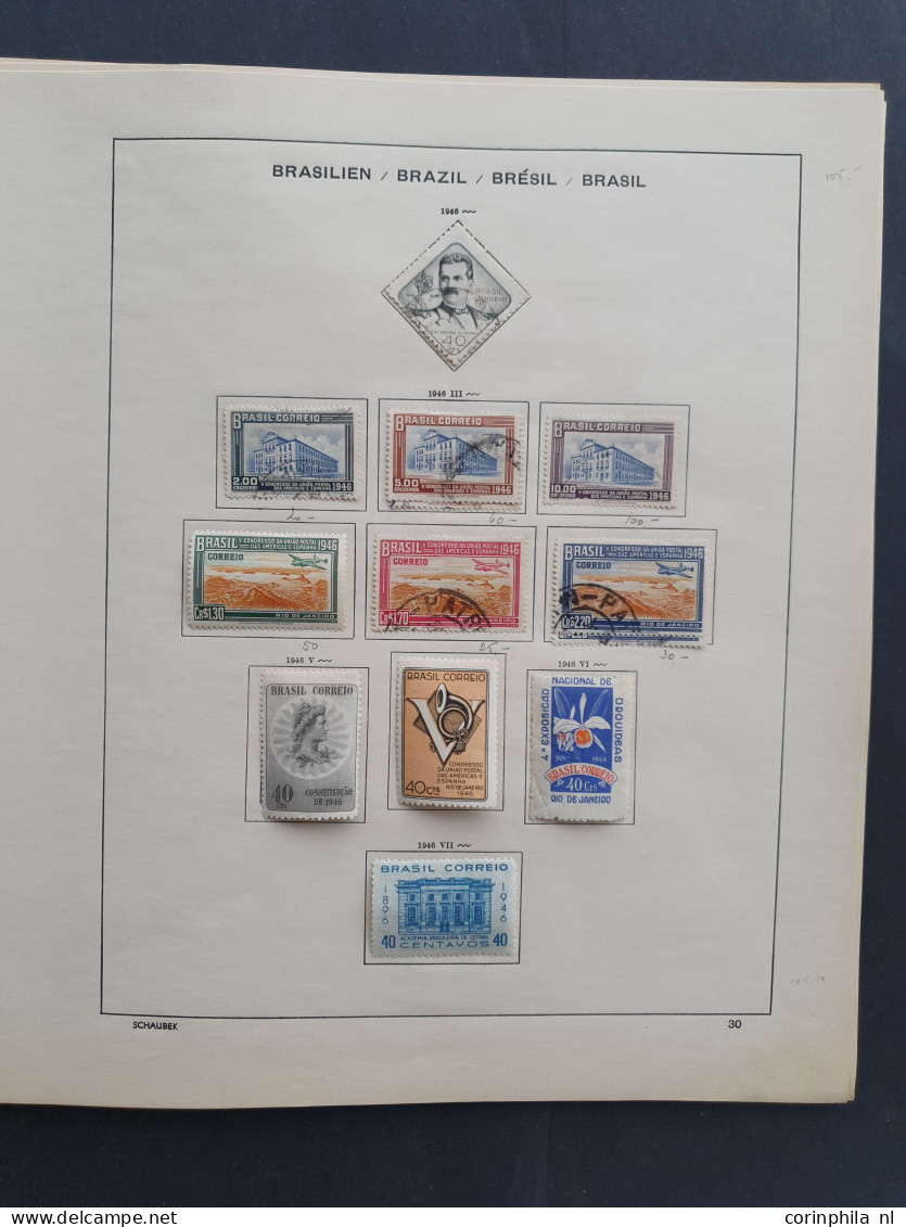 1843-1956, collection used and */** with better material and Varig on album leaves in folder