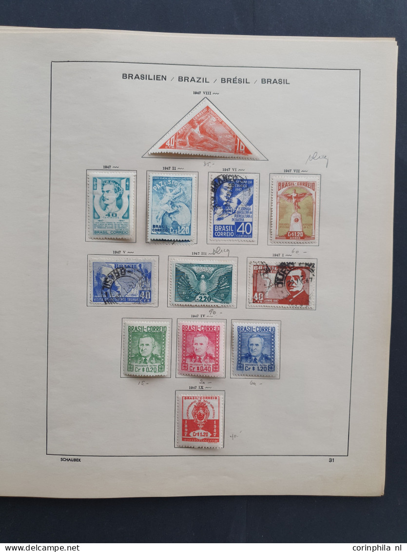 1843-1956, collection used and */** with better material and Varig on album leaves in folder