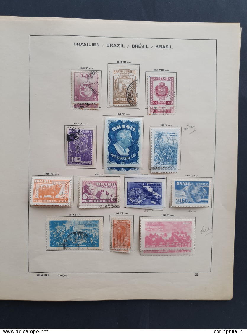 1843-1956, collection used and */** with better material and Varig on album leaves in folder