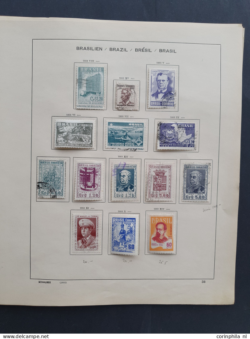 1843-1956, collection used and */** with better material and Varig on album leaves in folder