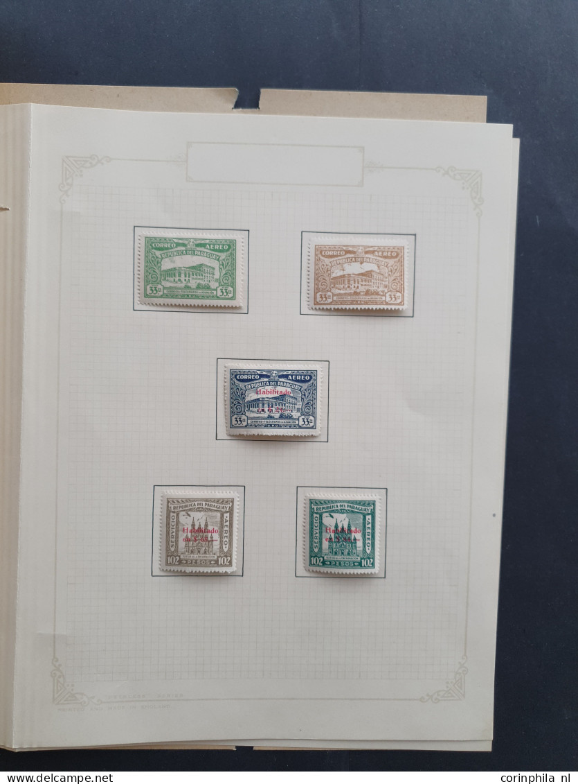 1870-1957, collection mainly * with better Airmail stamps on Yvert album leaves in folder