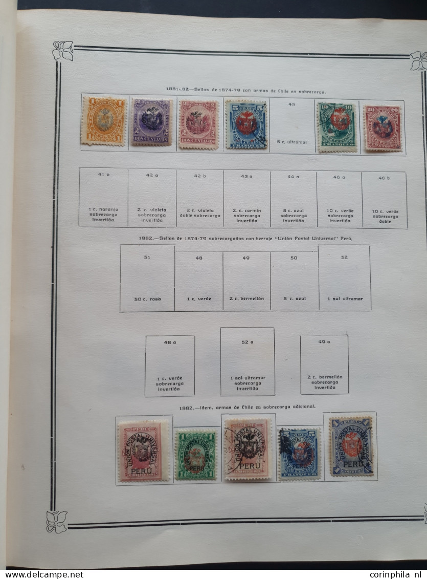 1858-1951, collection mainly used with many better stamps, varieties, Arequipa, Local Post, Chilean Occupation etc. in I