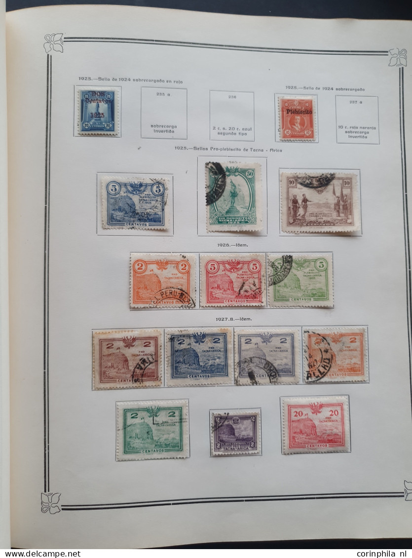 1858-1951, collection mainly used with many better stamps, varieties, Arequipa, Local Post, Chilean Occupation etc. in I