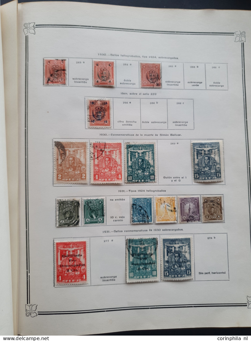 1858-1951, collection mainly used with many better stamps, varieties, Arequipa, Local Post, Chilean Occupation etc. in I