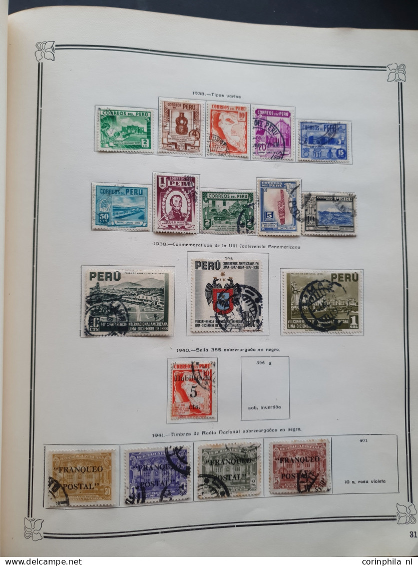 1858-1951, collection mainly used with many better stamps, varieties, Arequipa, Local Post, Chilean Occupation etc. in I