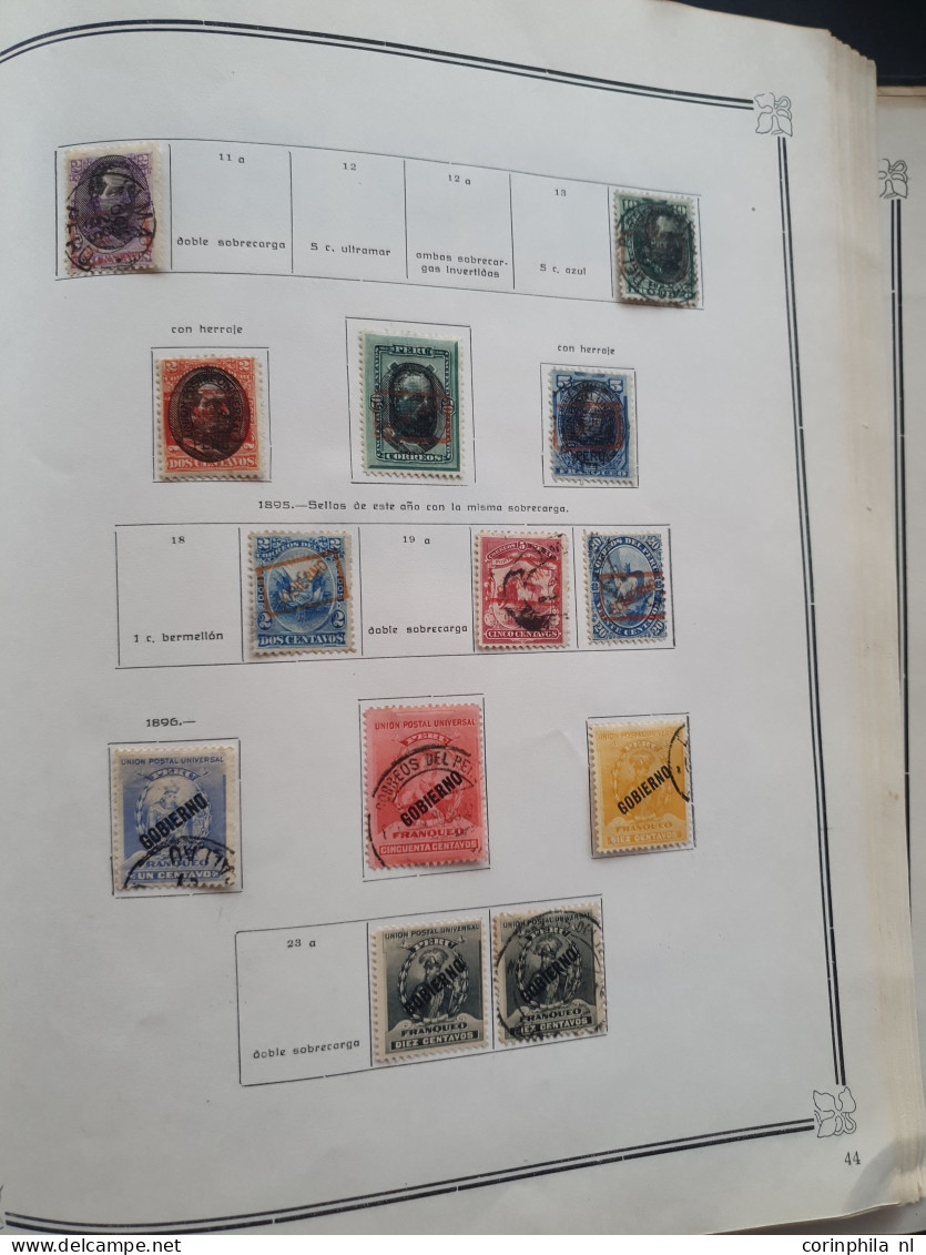 1858-1951, collection mainly used with many better stamps, varieties, Arequipa, Local Post, Chilean Occupation etc. in I