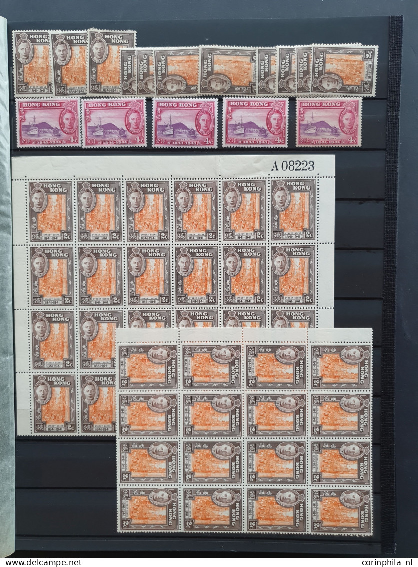 1930c. onwards collection Cambodja, Bhutan and Hong kong, used and */** with many sets, miniature sheets (topical issues