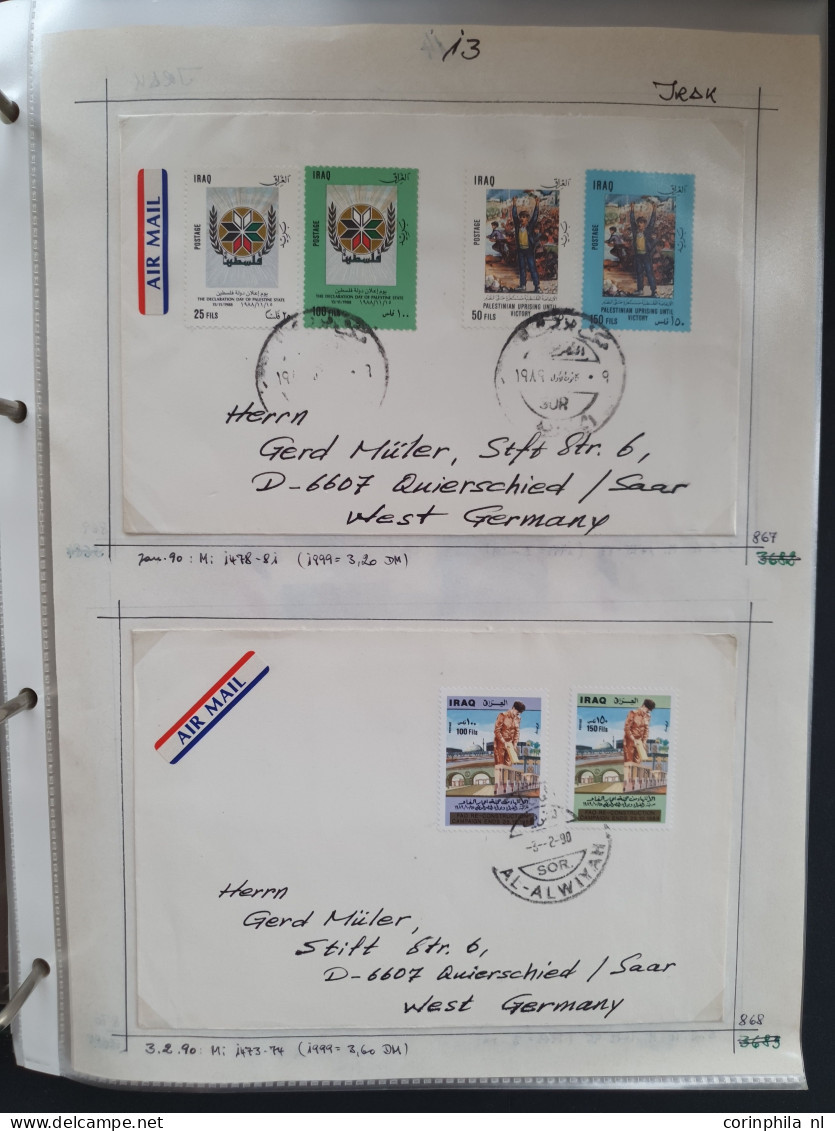 Cover , Airmail 1890/2000c, including Iraq (large number of covers (approx. 300) including issues under British mandate,