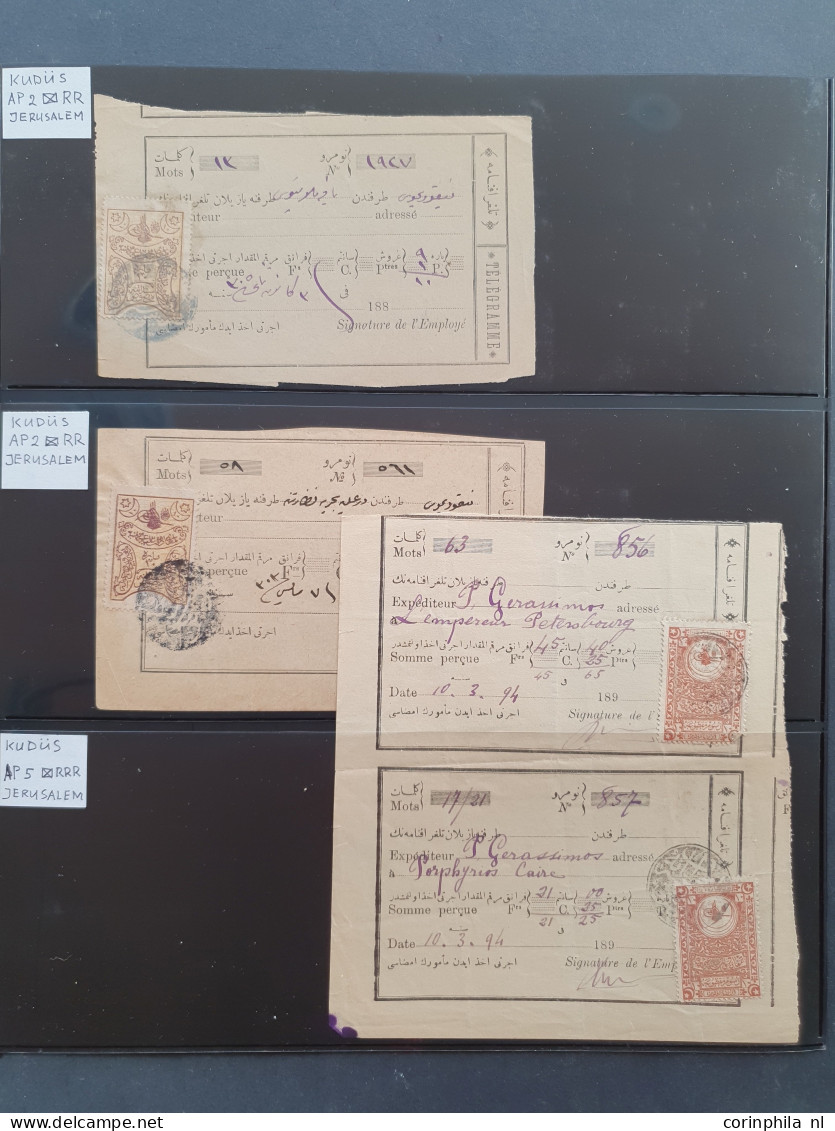 1880c. Onwards Postmark Collection Jerusalem On Turkish, Austrian And German Stamps Including Postal History With Many P - Otros & Sin Clasificación