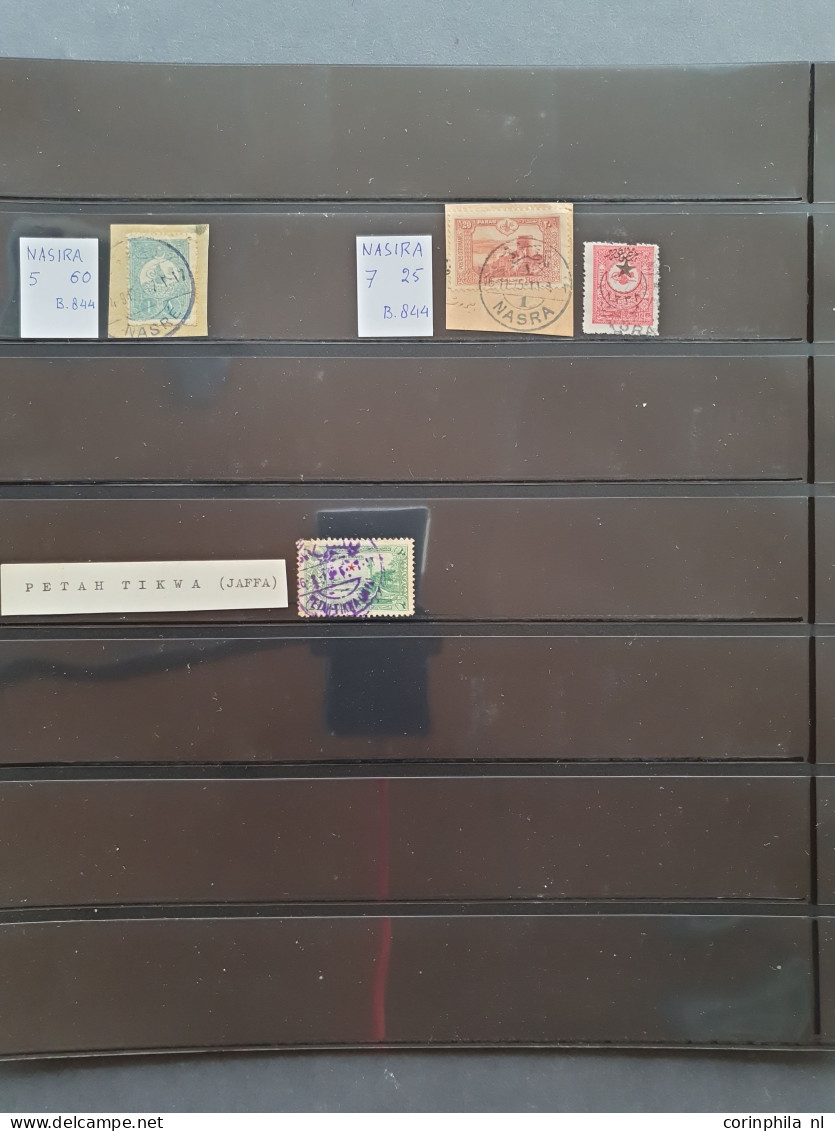 1880c. onwards postmark collection on Turkish, Austrian, German and Russian stamps including postal history (59 ex.) 