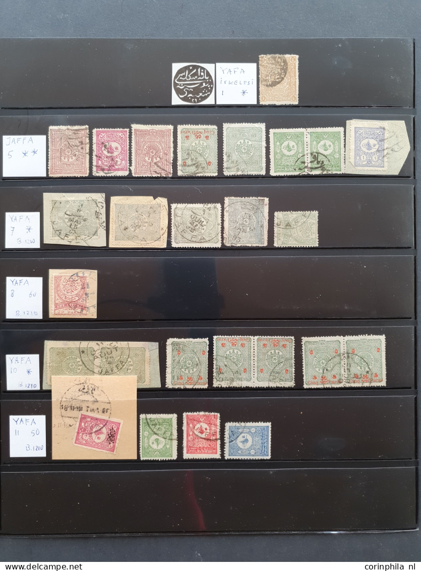 1880c. onwards postmark collection on Turkish, Austrian, German and Russian stamps including postal history (59 ex.) 