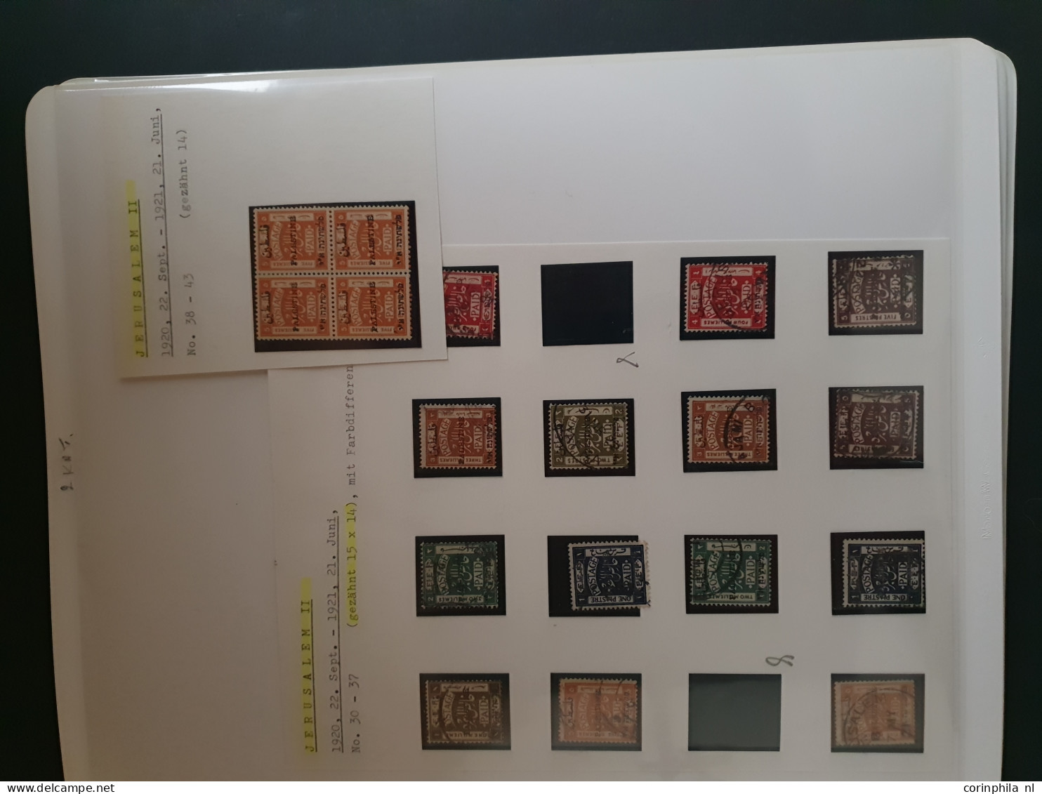 1920-1922, British Mandate, Collection Used And */** With Some Larger Units And Minor Overprint Errors In Folder - Sonstige & Ohne Zuordnung