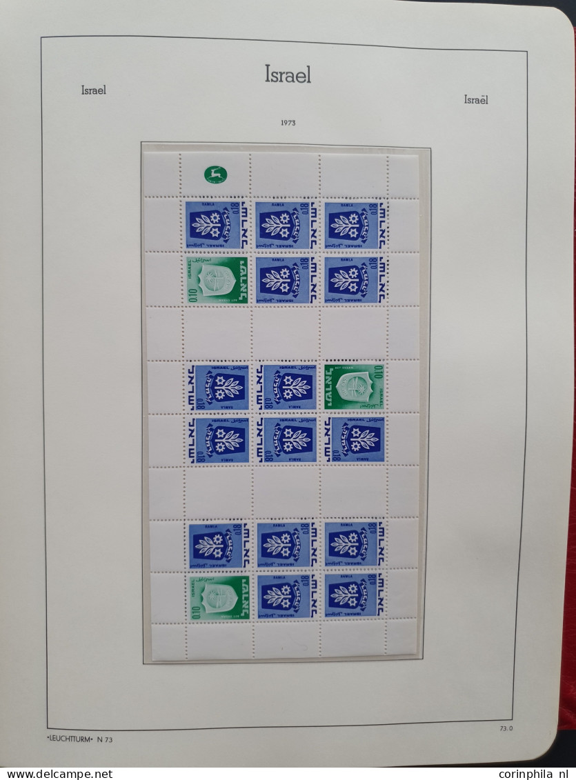 1948/2019 fulltab collection mostly ** with better items; Doar Ivri 1-6 with Fuldauer certificate, New Year, 2 years Ind