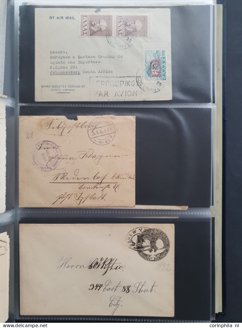 Cover , Airmail 1800-1960c. accumulation of covers/postcards (over 1600 items) including better frankings, Netherlands a