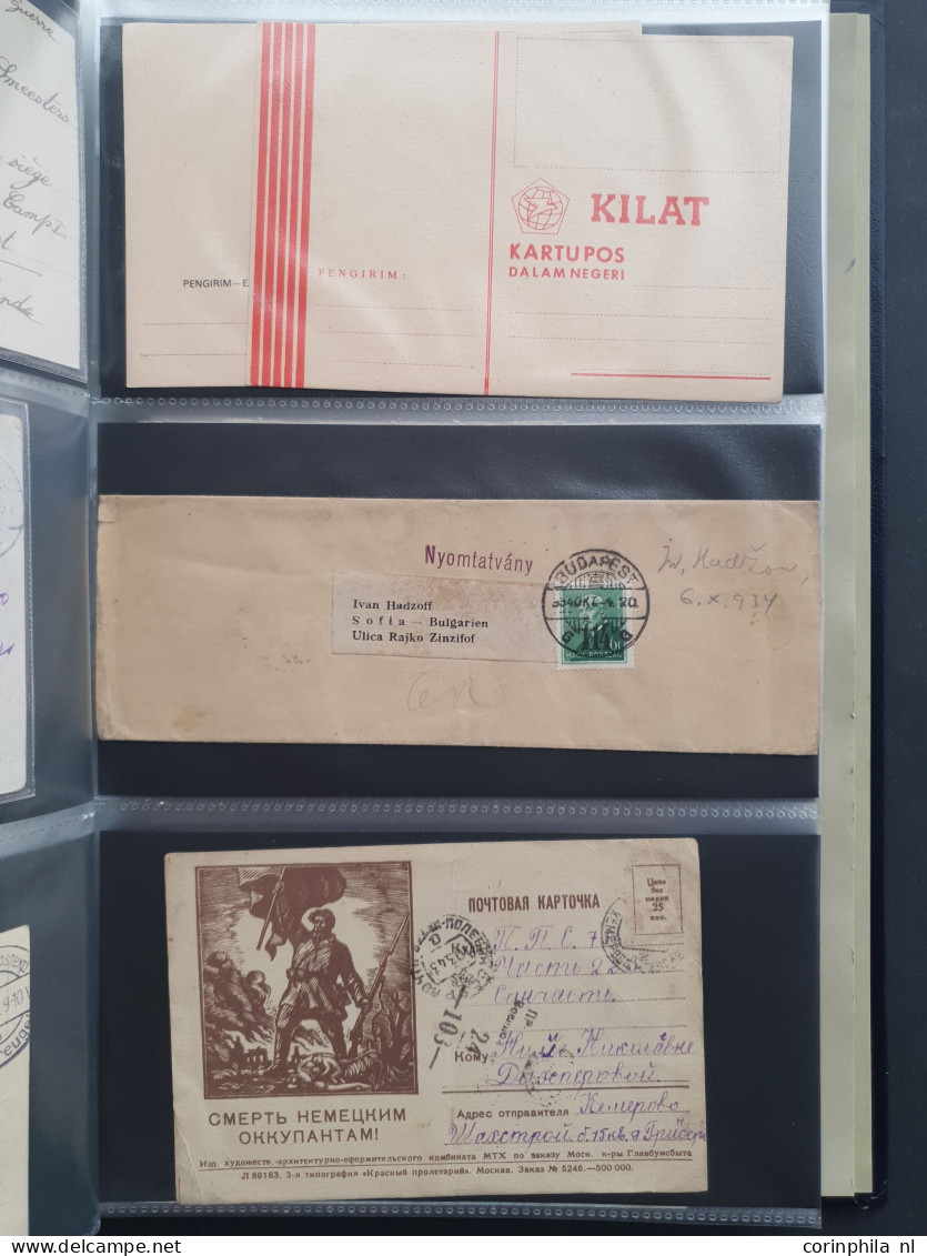 Cover , Airmail 1800-1960c. accumulation of covers/postcards (over 1600 items) including better frankings, Netherlands a