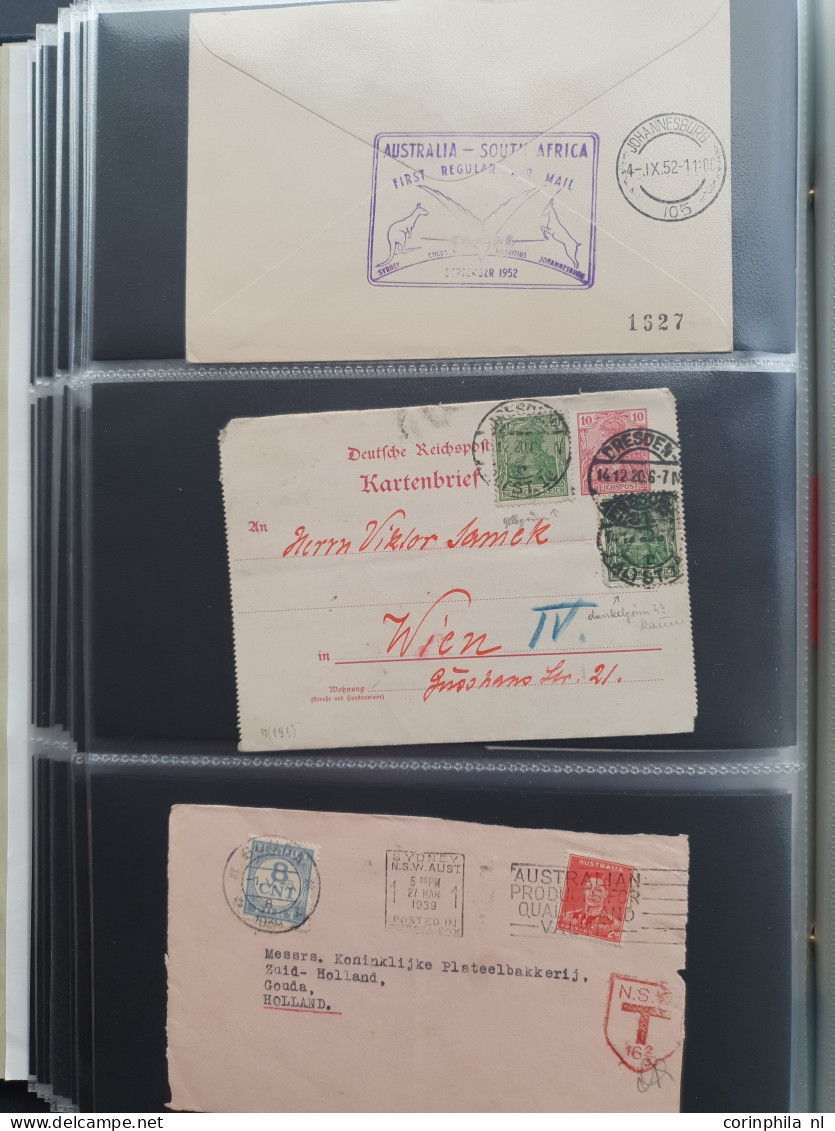 Cover , Airmail 1800-1960c. accumulation of covers/postcards (over 1600 items) including better frankings, Netherlands a