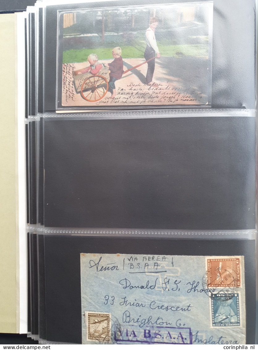 Cover , Airmail 1800-1960c. accumulation of covers/postcards (over 1600 items) including better frankings, Netherlands a