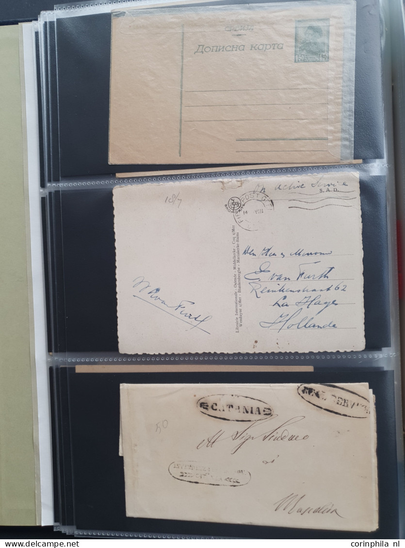 Cover , Airmail 1800-1960c. accumulation of covers/postcards (over 1600 items) including better frankings, Netherlands a