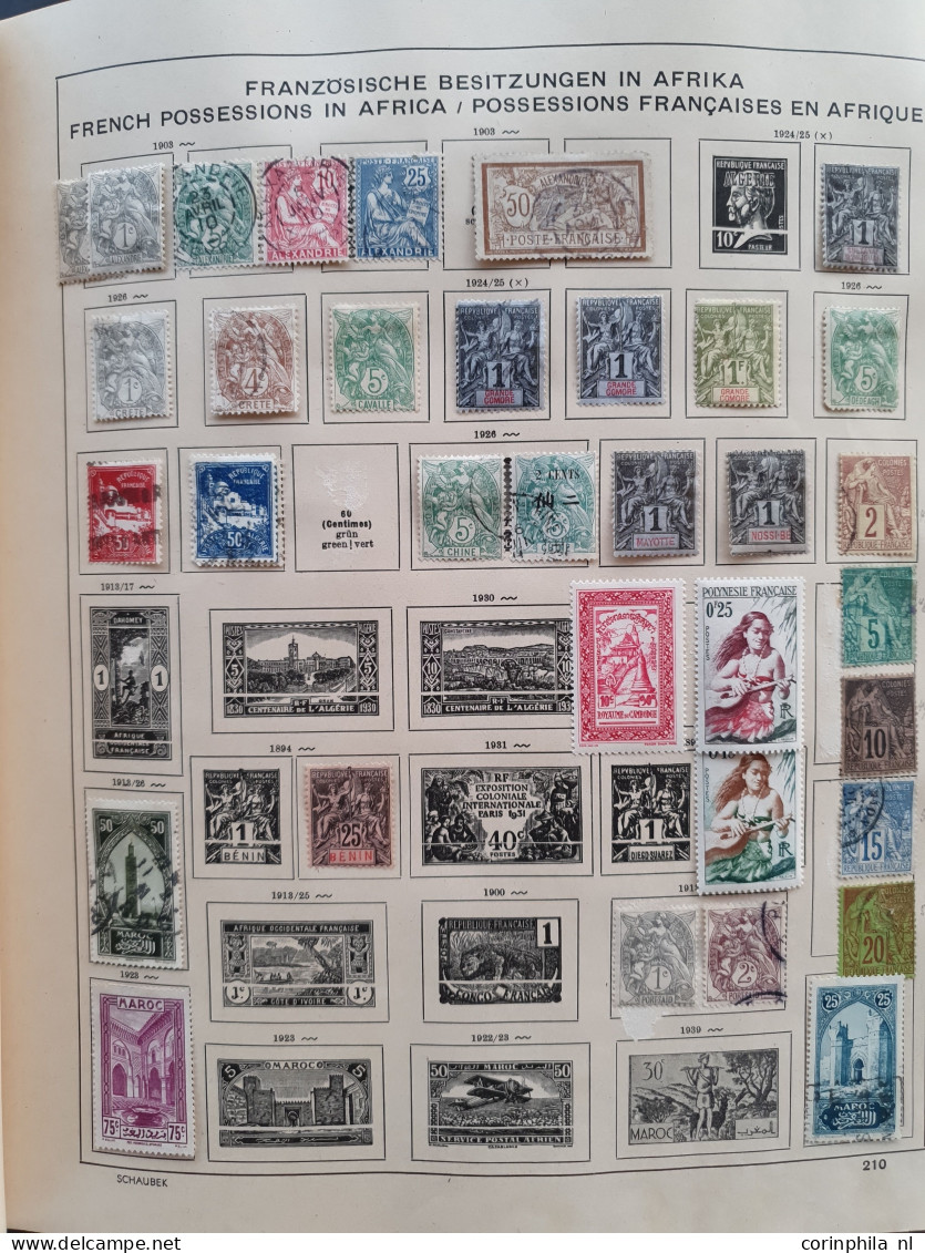 1870c.-1945c. Worldcollection Used And * With Better Items Including French Colonies, Italian Colonies, Asia, USA Etc. I - Collections (with Albums)