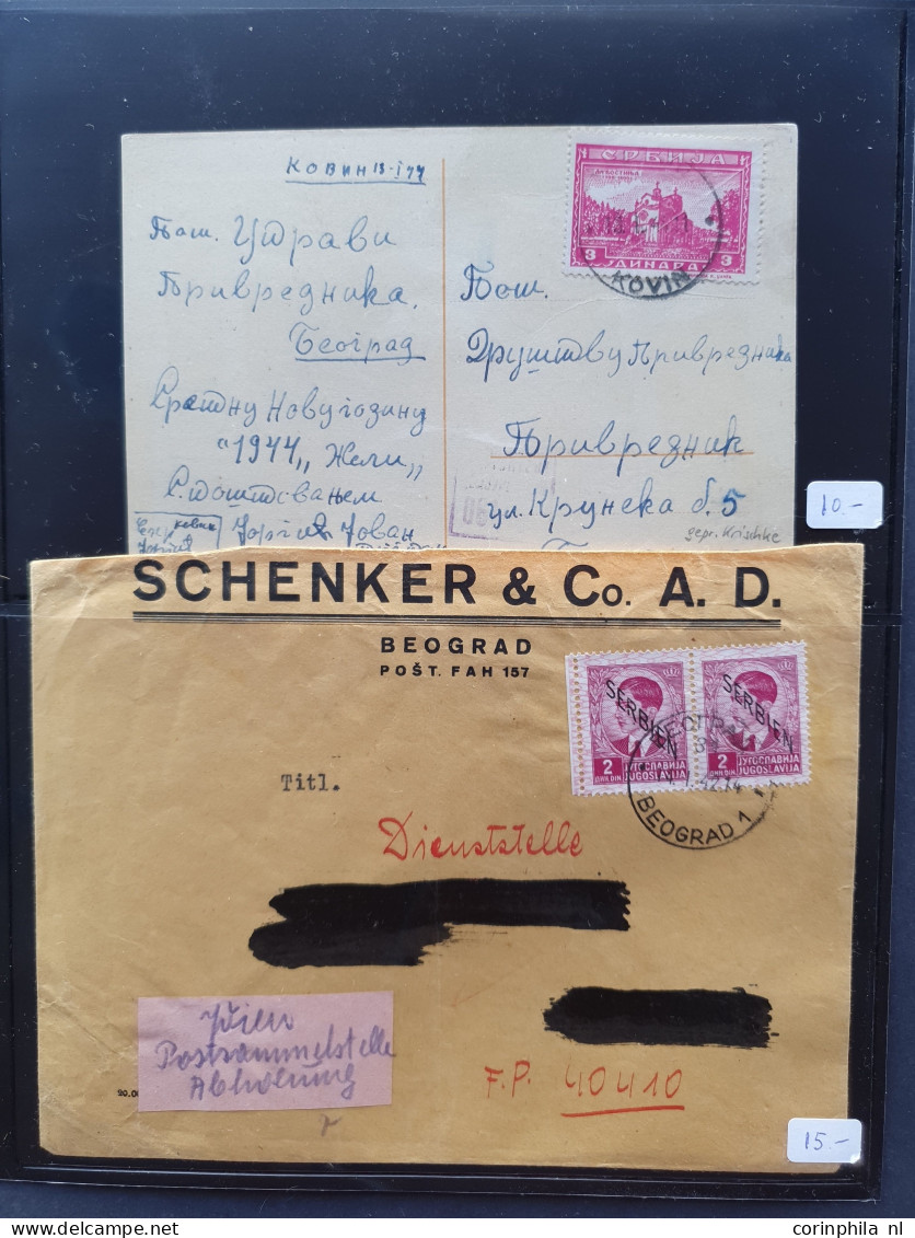 Cover 1900c Onwards Topic War Mostly Postal History Including Postcards With Censor, Registered, Leaflets, Postkrieg, Fi - Collections (en Albums)