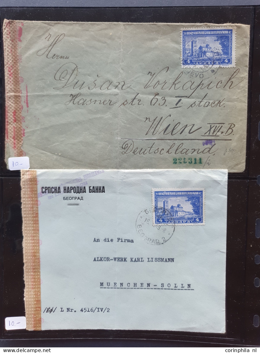 Cover 1900c Onwards Topic War Mostly Postal History Including Postcards With Censor, Registered, Leaflets, Postkrieg, Fi - Collections (with Albums)