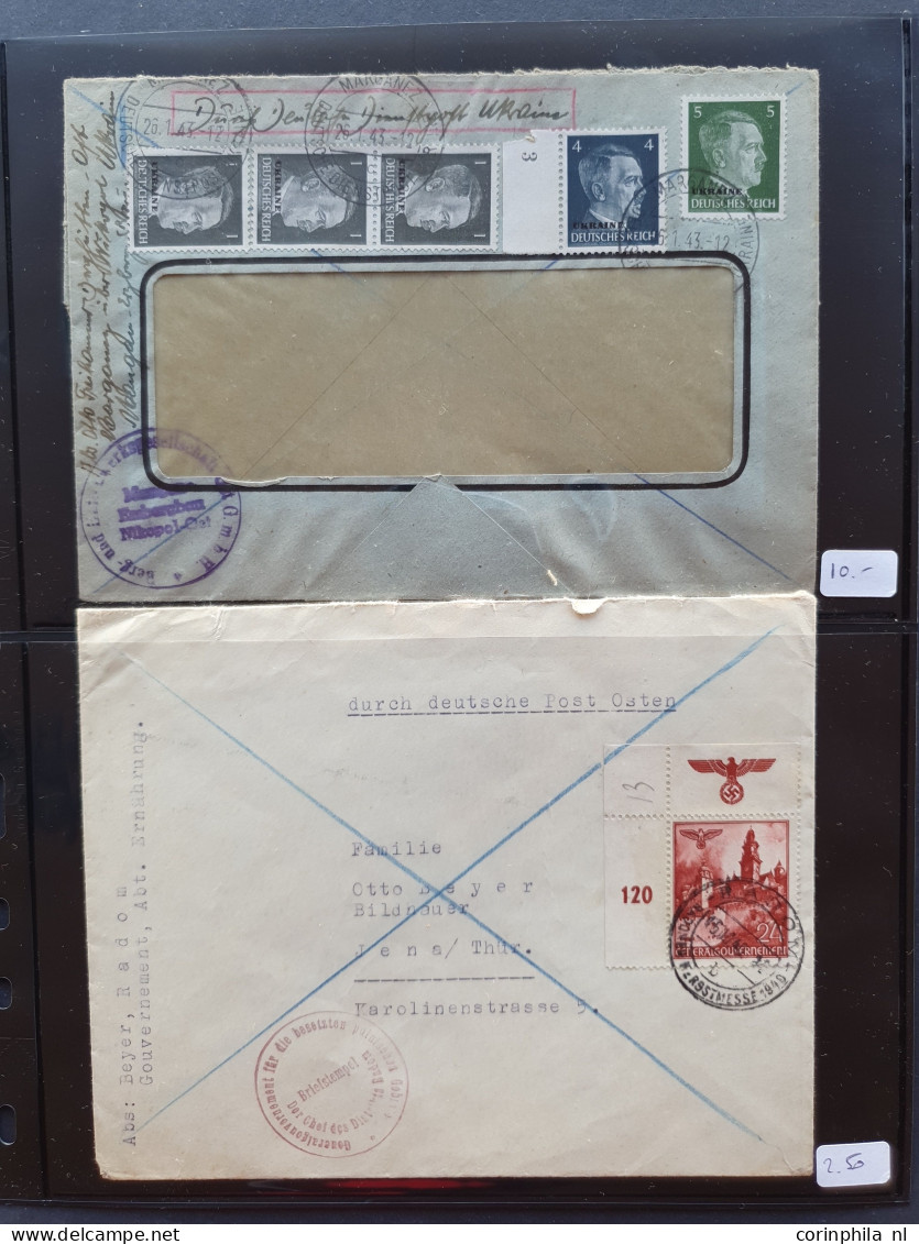 Cover 1900c onwards topic war mostly postal history including postcards with censor, registered, leaflets, postkrieg, fi