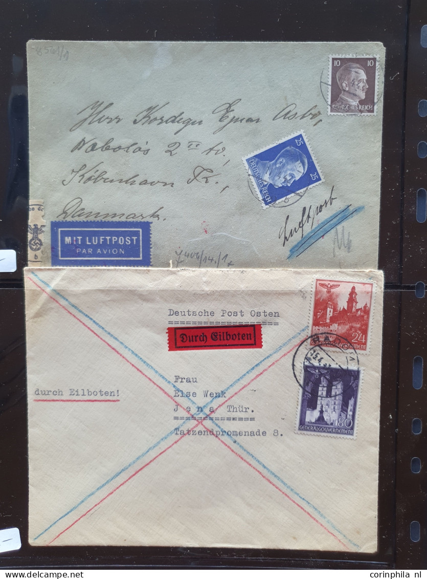 Cover 1900c onwards topic war mostly postal history including postcards with censor, registered, leaflets, postkrieg, fi